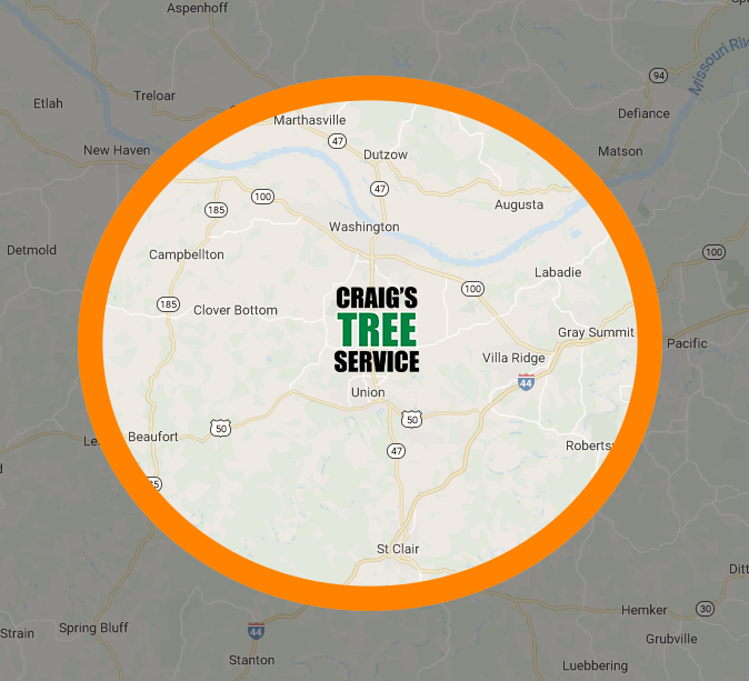 Craig's Tree Service Area